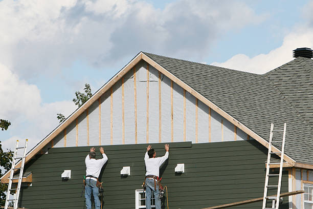 Professional Emergency Siding Repair technician working in Grampian, PA